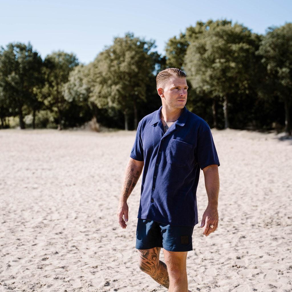 Bali shirt | navy blauw - VADER & ZOON