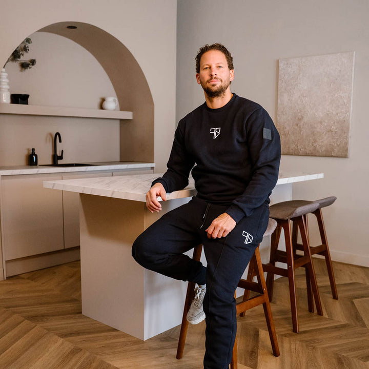 NEVIO trainingspak met sweater | navy blauw - HEREN