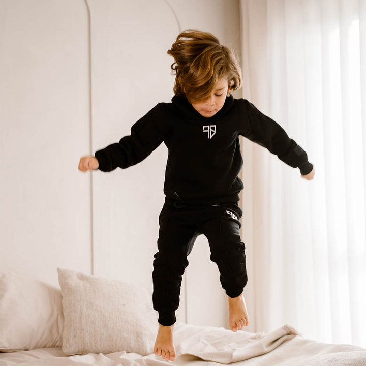 ENZO trainingspak met hoodie | zwart - KIDS
