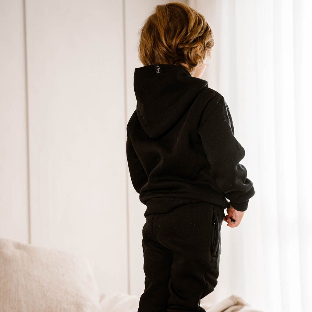 ENZO trainingspak met hoodie | zwart - KIDS