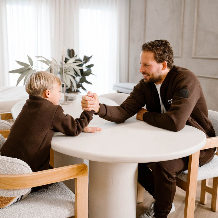 MONTY trainingspak met vest | mocca bruin - VADER + ZOON