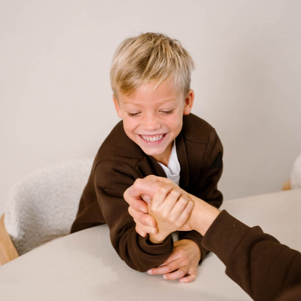 MONTY trainingspak met vest | mocca bruin - KIDS