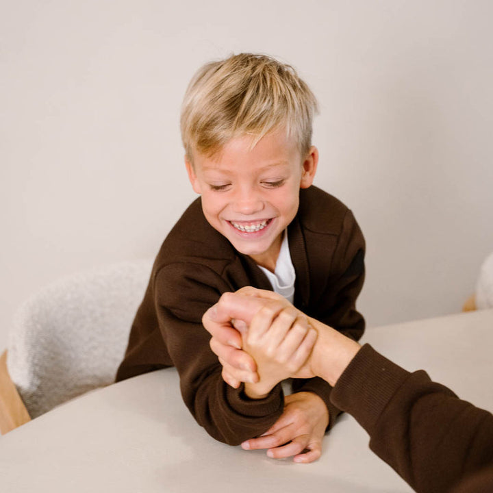 MONTY trainingspak met vest | mocca bruin - KIDS