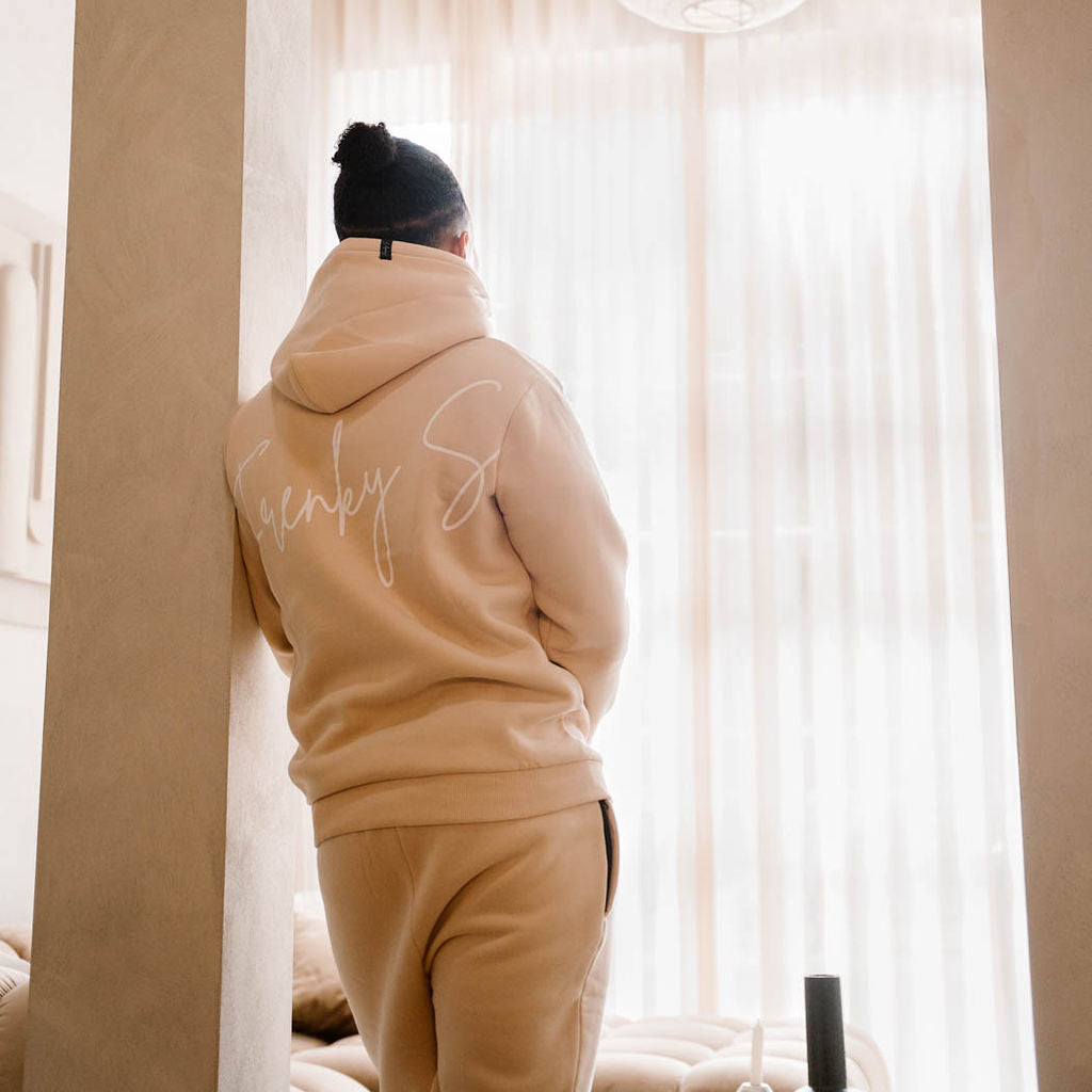 ENZO trainingspak met hoodie | beige - HEREN