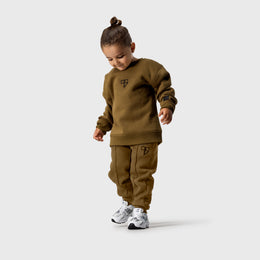 Nevio trainingspak met sweater | army groen - KIDS