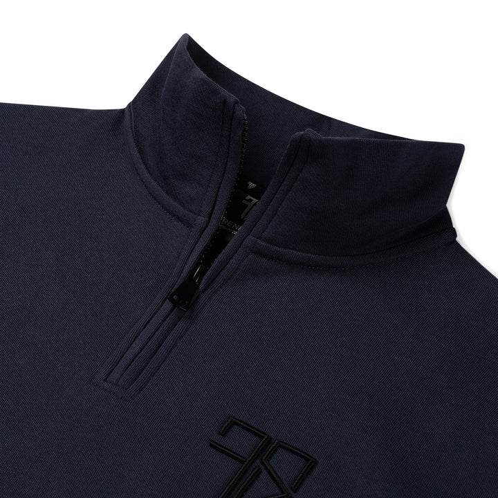 LUNIO halfzip Sweater | donkerblauw - HEREN