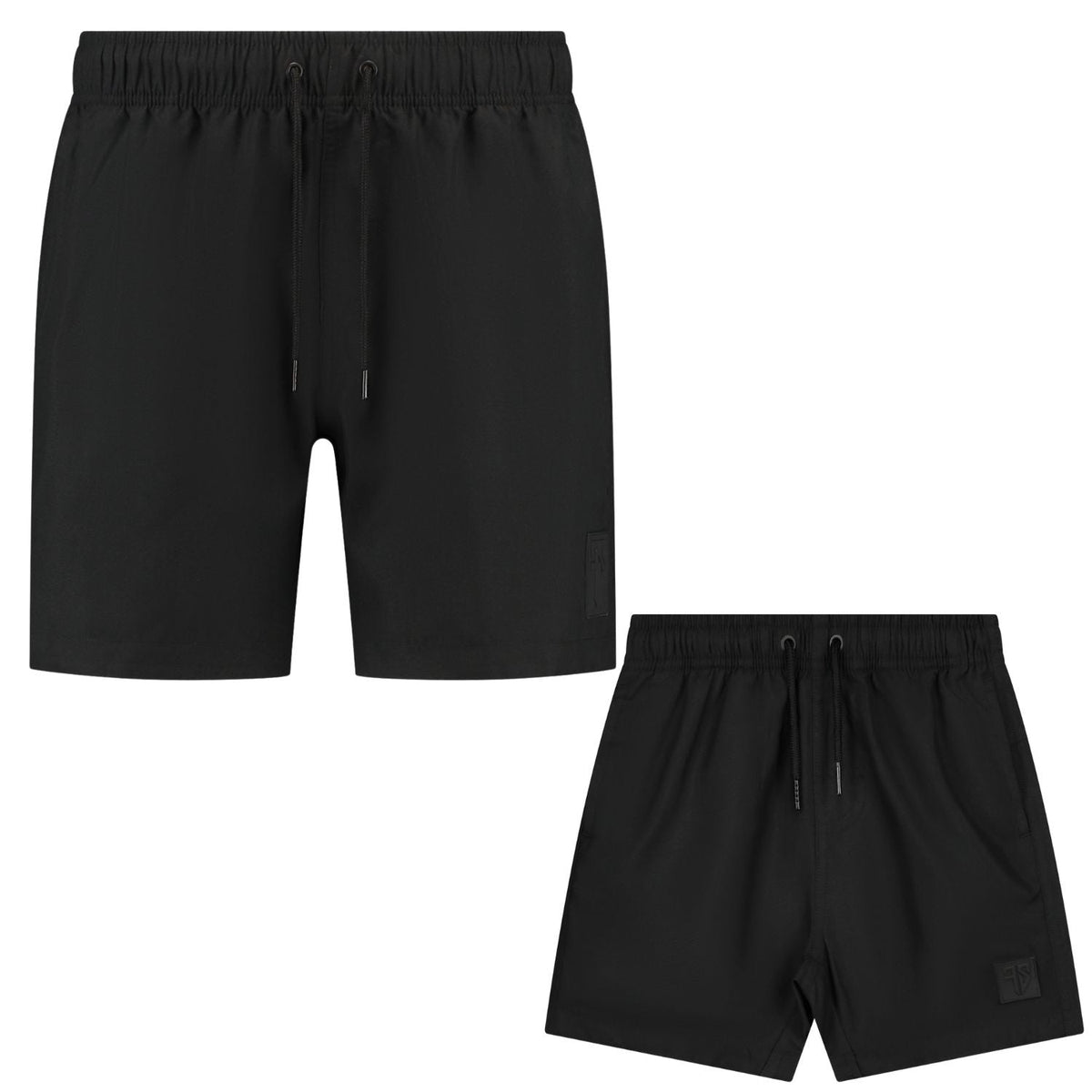 Matching vader en zoon zwembroek SAMUI in zwart van Frenky S