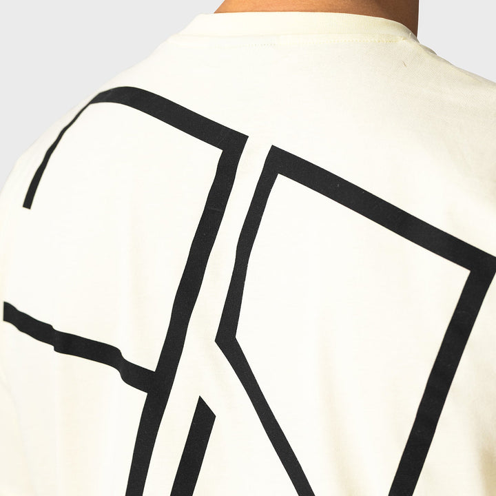 Geel t-shirt achterkant logo