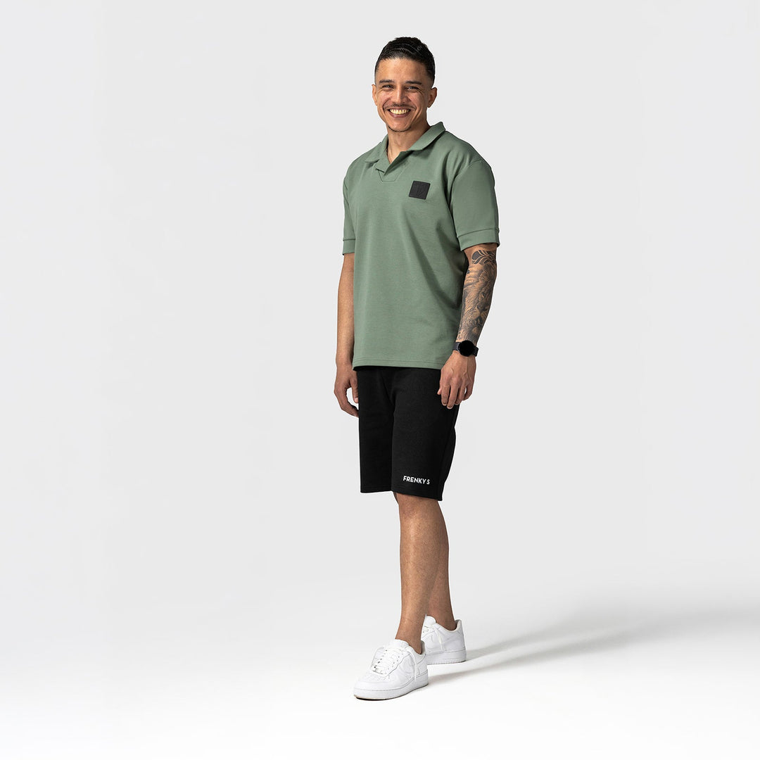 Groene scuba polo look