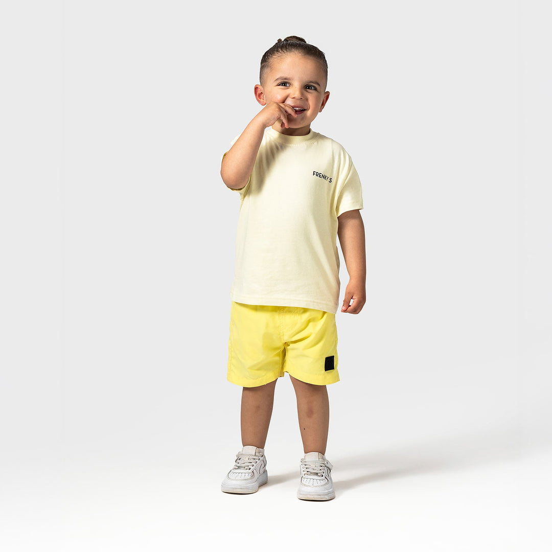 Gele kids zwembroek butter yellow