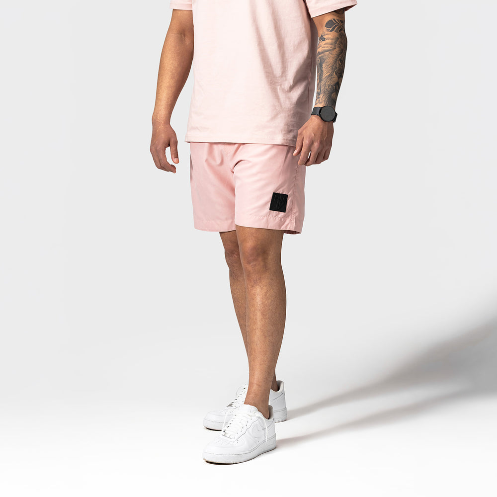 licht roze sneldrogende heren zwembroek voor de zomer met ritsen in de zak