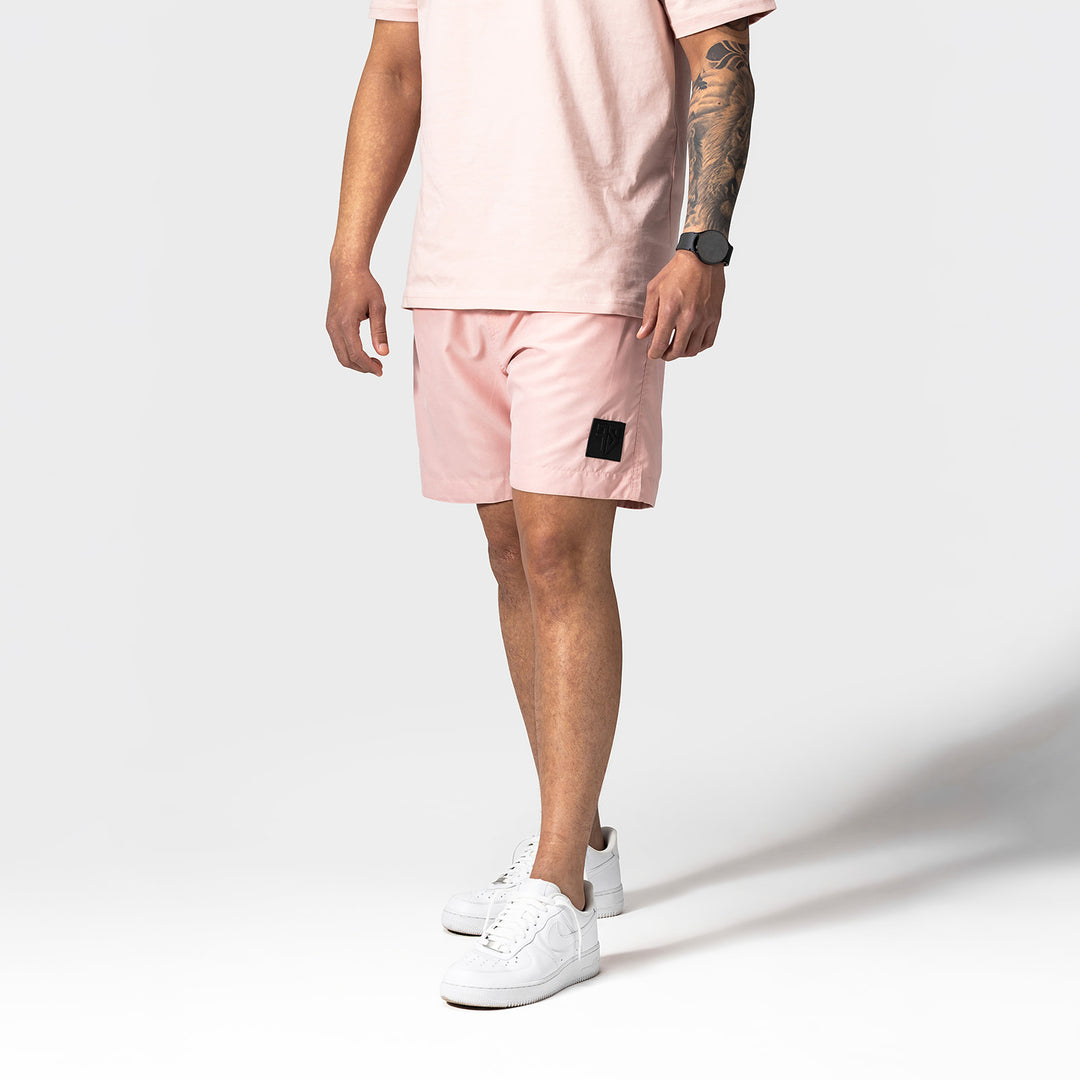 licht roze sneldrogende heren zwembroek voor de zomer met ritsen in de zak