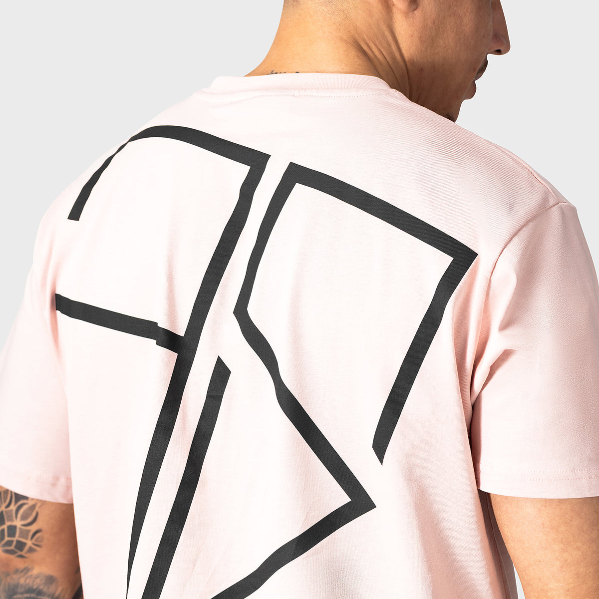 CURA heren t-shirt zacht roze gevouwen 100% katoen Frenky S