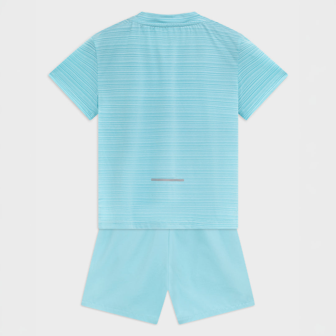 Active t-shirt + short | blauw - KIDS