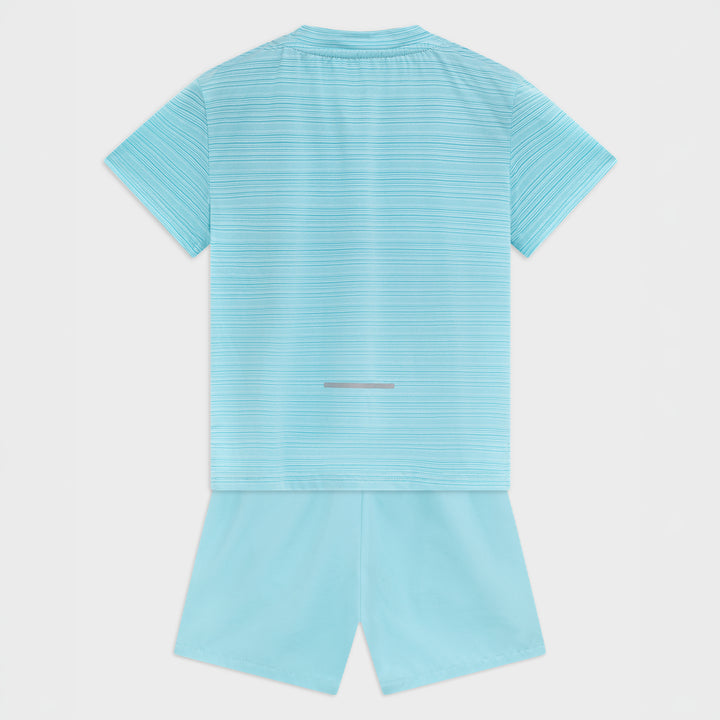 Active t-shirt + short | blauw - KIDS
