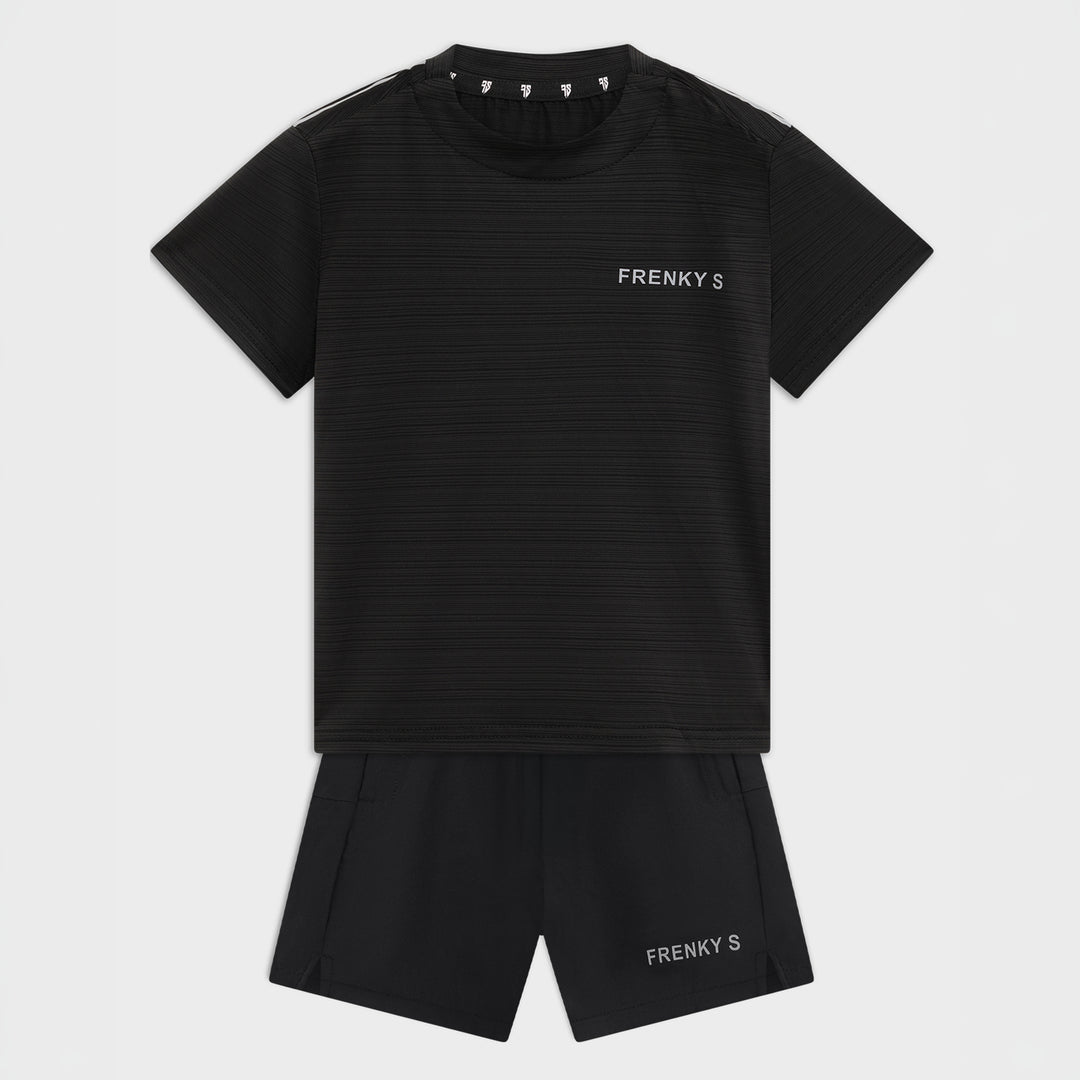 Active t-shirt + short | zwart - KIDS