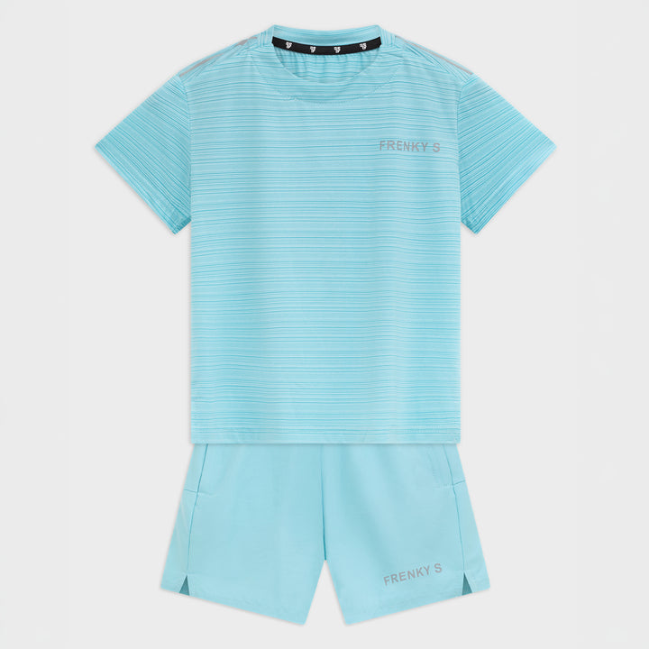 Active t-shirt + short | blauw - KIDS