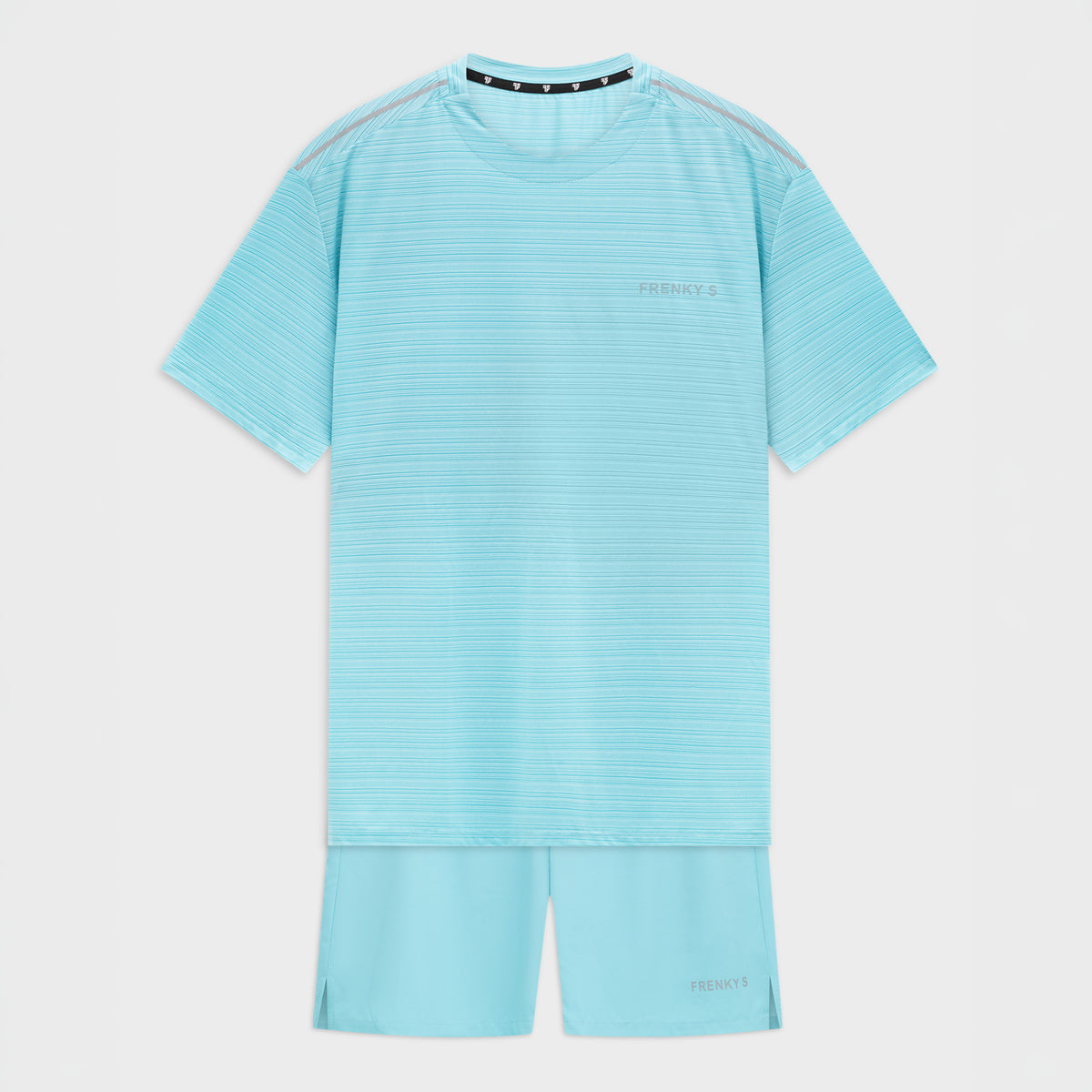 Heren sportset t-shirt short blauw ademend sneldrogend Frenky S