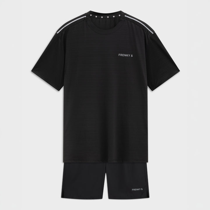 Active t-shirt + short | zwart - ADULT
