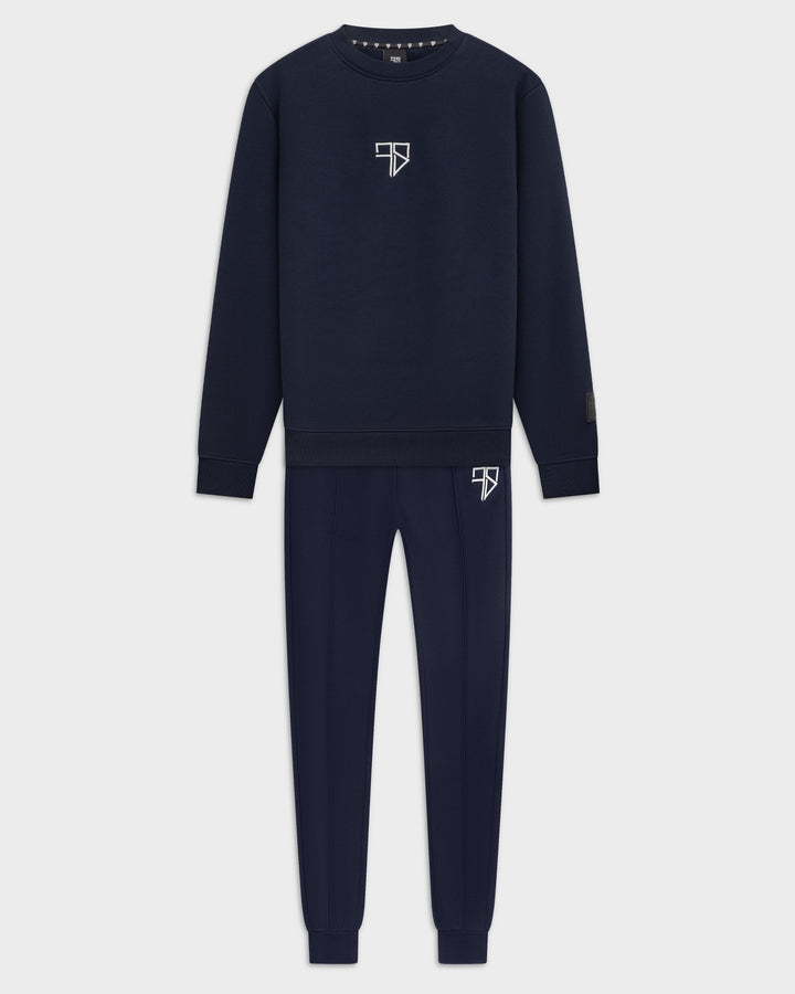 Nevio trainingspak met sweater | navy blauw - VADER + ZOON