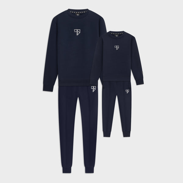 Nevio trainingspak met sweater | navy blauw - VADER + ZOON