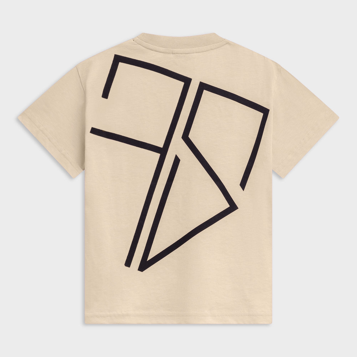 Detail nieuw logo geel CURA kindershirt butter yellow Frenky S