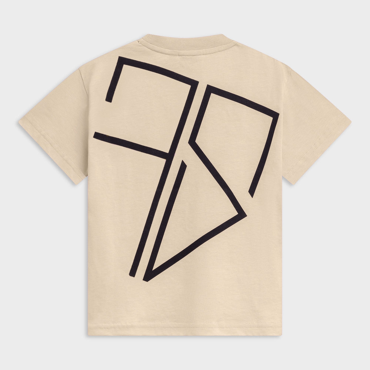 Geel kids t-shirt achterkant logo