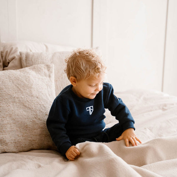 NEVIO Trainingsanzug mit Pullover | Marineblau - KINDER