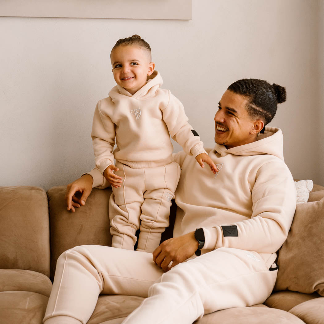 ENZO Trainingsanzug mit Kapuze | Beige - Kinder