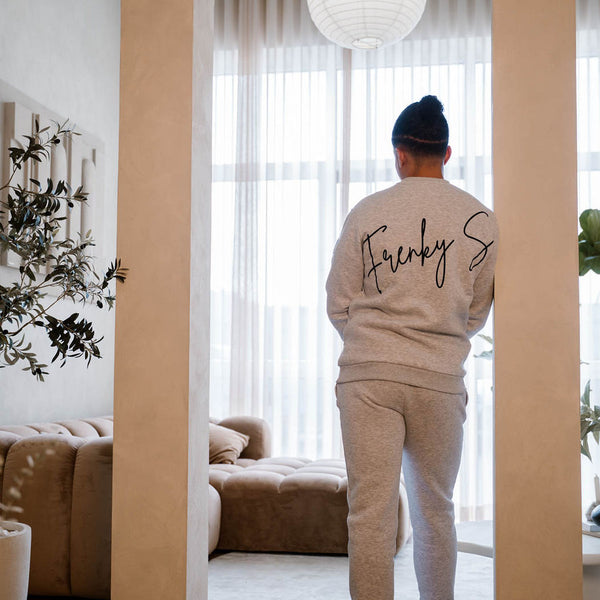 NEVIO Trainingsanzug mit Pullover | Grau - Herren