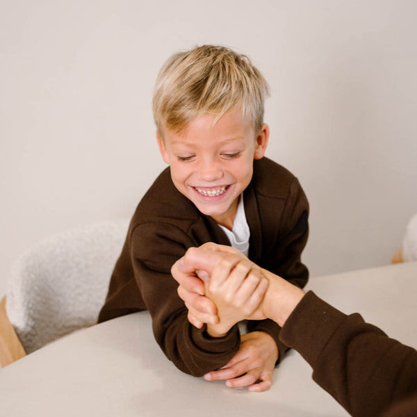 MONTY Trainingsanzug mit Weste | Mokkabraun - KINDER