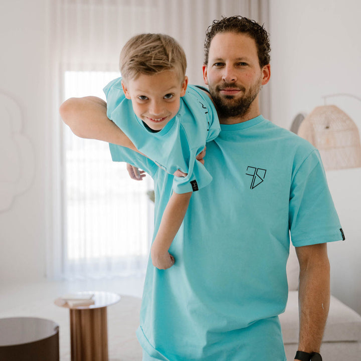 RIO t-shirt | aqua blauw - VADER & ZOON