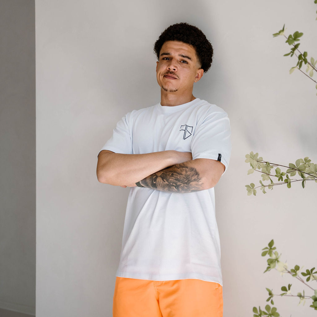 Vader en zoon matching neon oranje zwembroek Frenky S