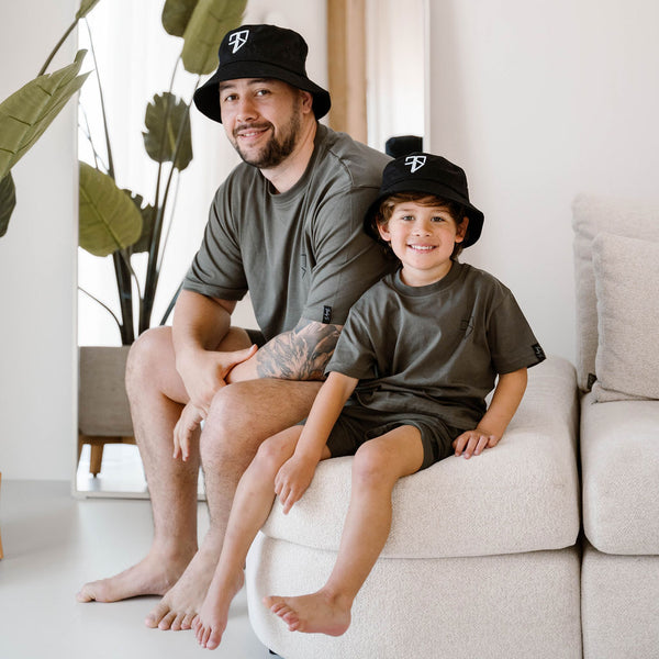 Fischerhut | Schwarz - Vater &amp; Sohn