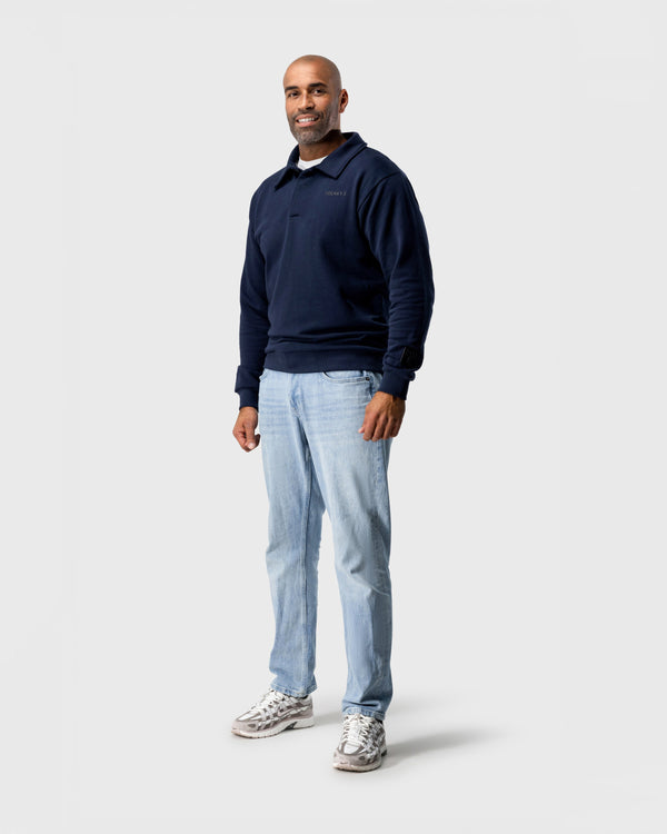 Polo Sweater | navy blauw - HEREN