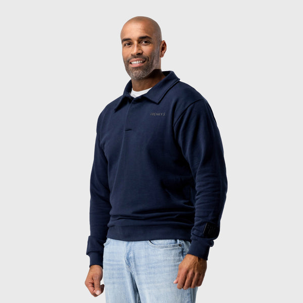 Polo Sweater | navy blauw - HEREN