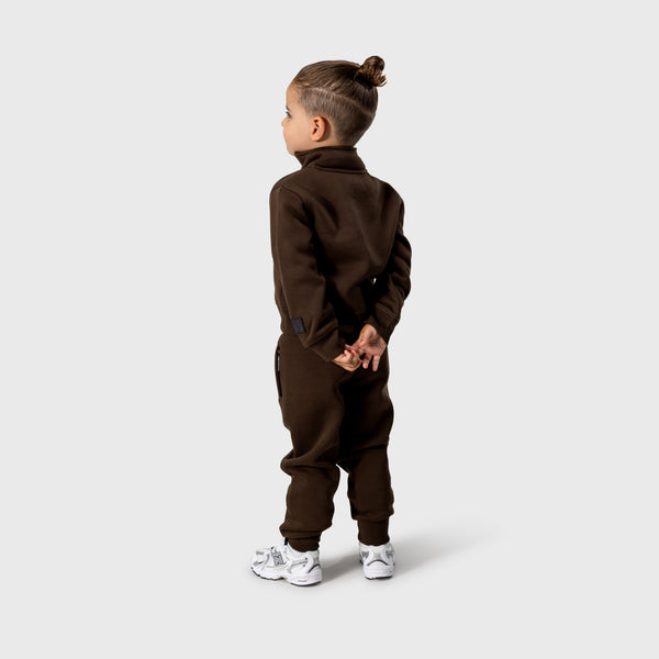 Club trainingspak met half-zip | mocca bruin - KIDS