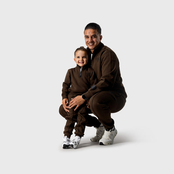 Club trainingspak met half-zip | mocca bruin - VADER + ZOON