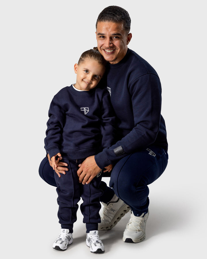 Nevio trainingspak met sweater | navy blauw - VADER + ZOON