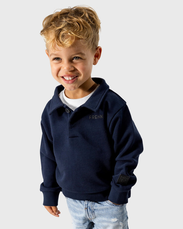 Polo Sweater | navy blauw - KIDS