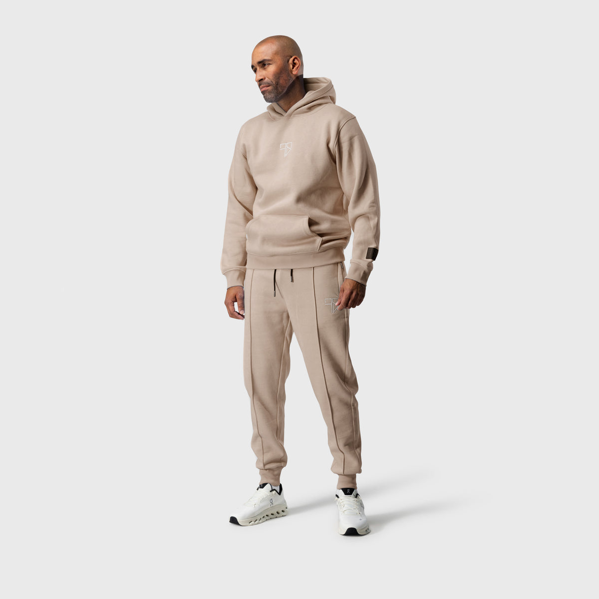 Enzo trainingspak met hoodie | beige - VADER + ZOON