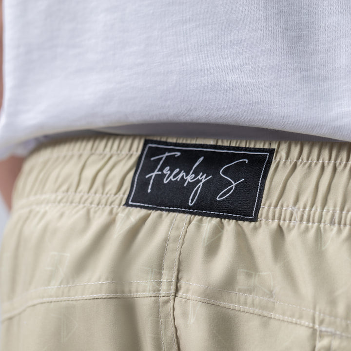 SAMUI zwembroek | beige met logo - KIDS
