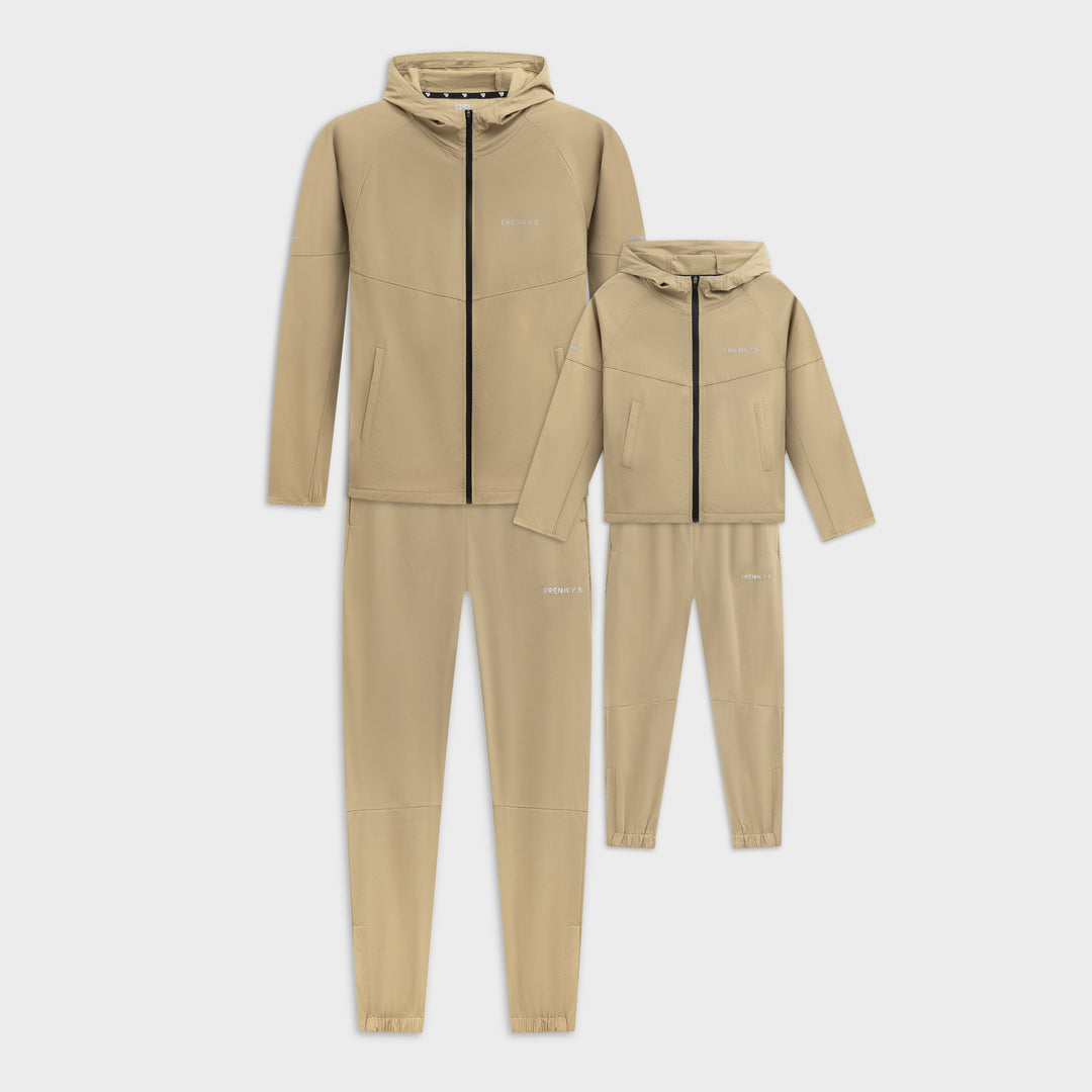 Vader en zoon trainingspak beige Active suit Frenky S, matching set