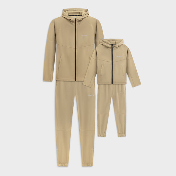 Vader en zoon trainingspak beige Active suit Frenky S, matching set