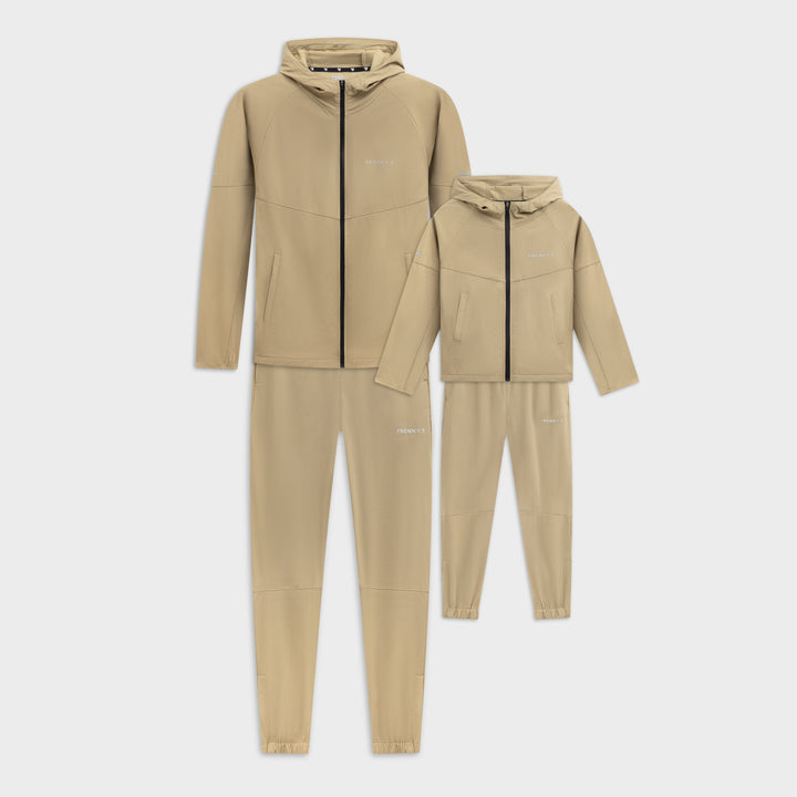 Vader en zoon trainingspak beige Active suit Frenky S, matching set
