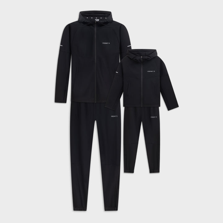 Vader en zoon trainingspak zwart Active suit Frenky S, matching set
