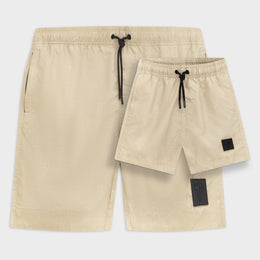 SAMUI zwembroek | beige met logo - VADER + ZOON