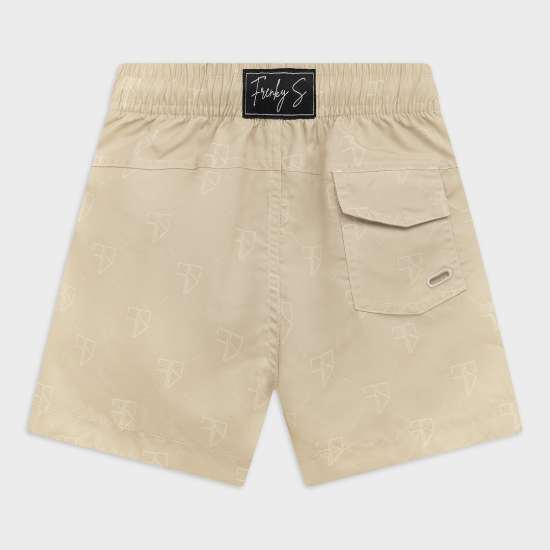SAMUI zwembroek | beige met logo - KIDS