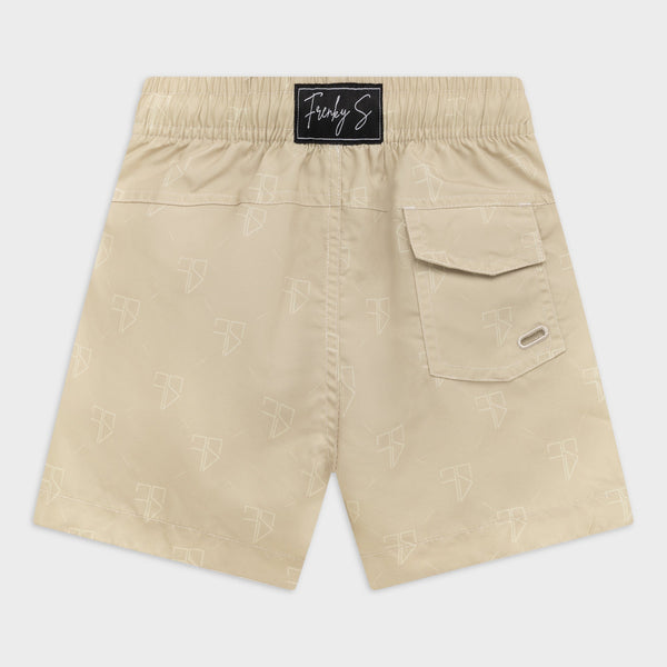 SAMUI zwembroek | beige met logo - KIDS