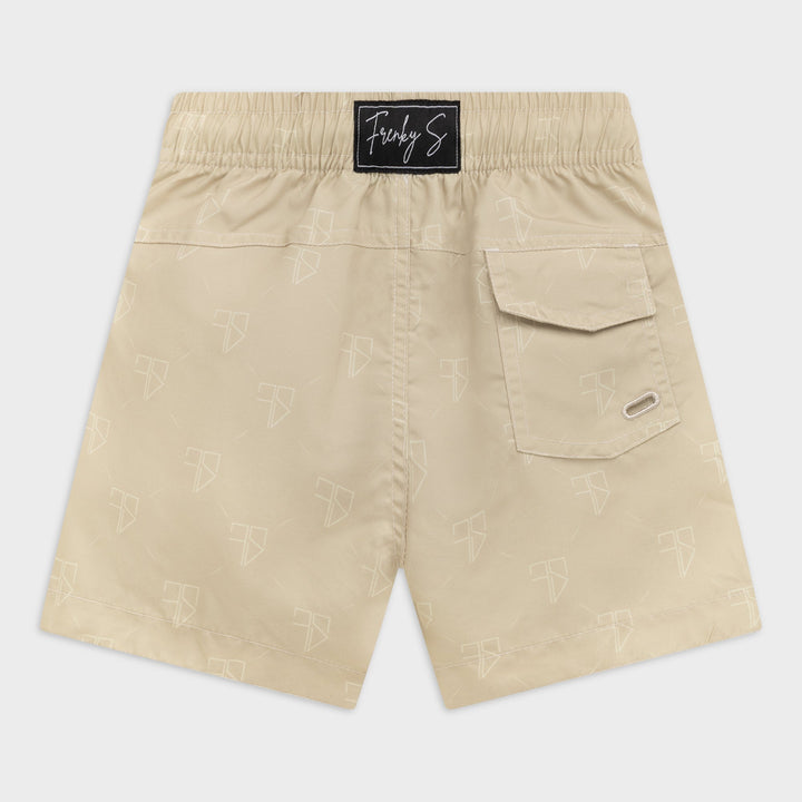 SAMUI zwembroek | beige met logo - KIDS
